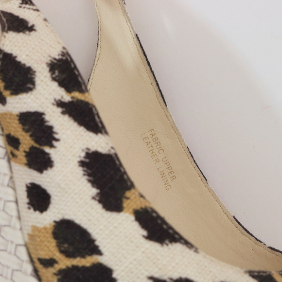 Via Spiga Animal Print Ivory Wedge Sandals 8M - Picture 8 of 8